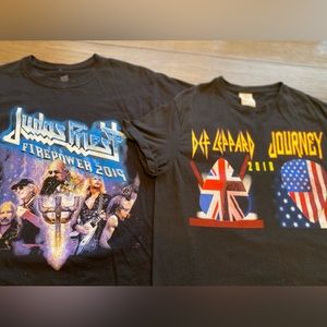 NWOT Two Original Concert Tee’s Def Leppard/Journey & Judas Priest